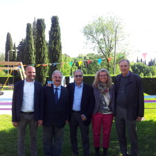 Un momento dell'inaugurazione del parco di Gargagnago