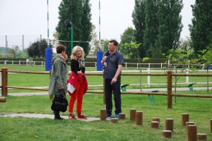 Prof. Sigmundsson e prof. Haga, assieme a Patrizia Tortella, in visita al parco giochi Primo Sport 0246 della Ghirada di Treviso